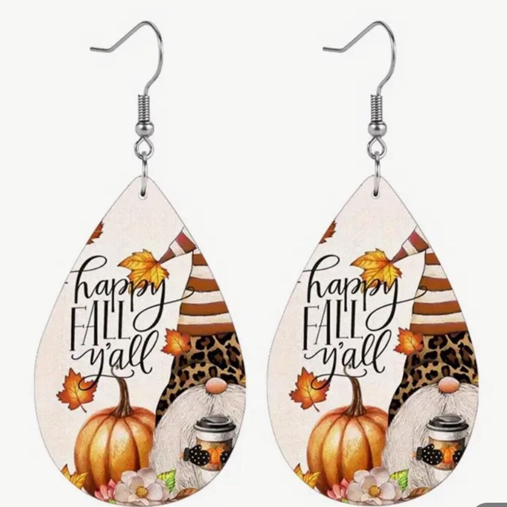 Happy Fall Y'all Earring Set *New*‎